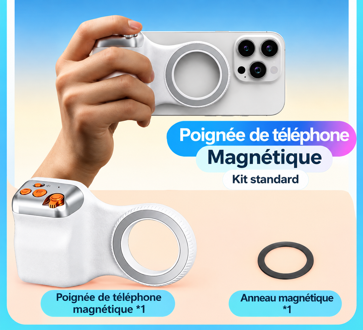 Majumy Caméra magnétique pour smartphone