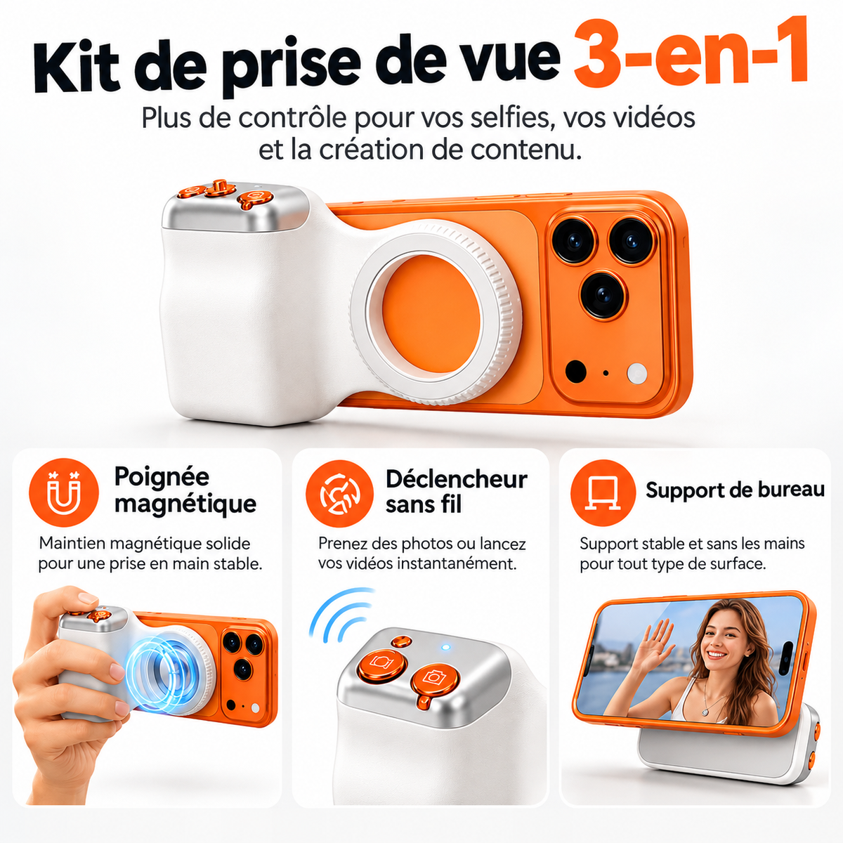 Majumy Caméra magnétique pour smartphone